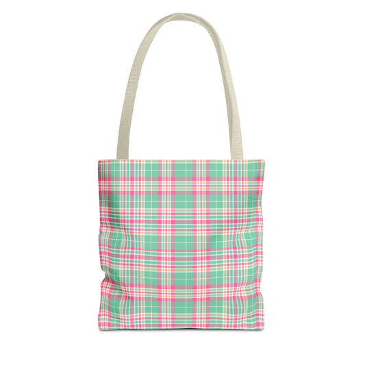 Pastel Plaid Tote Bag
