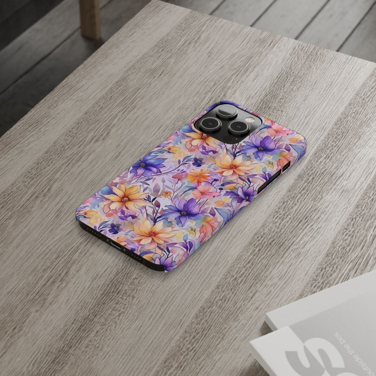 Floral Watercolor Slim Phone Case