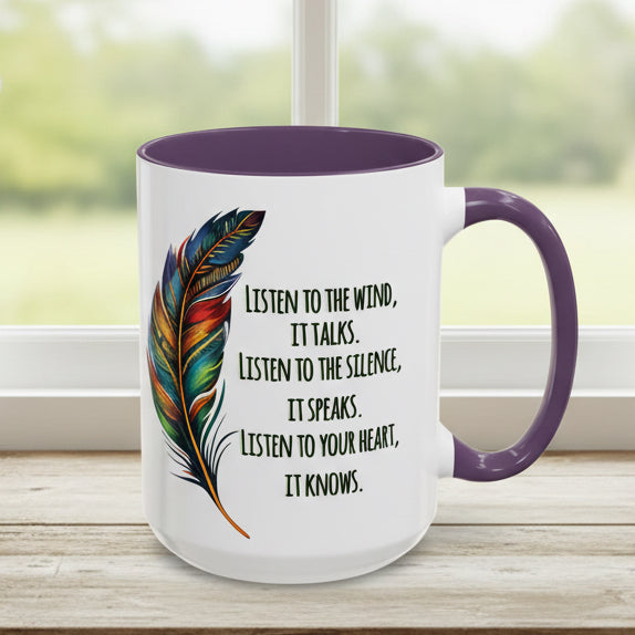 Listen to the Wind 15oz Accent Mug