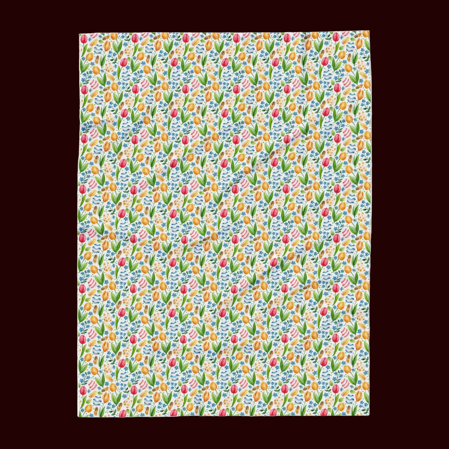 Easter Floral Fleece Throw