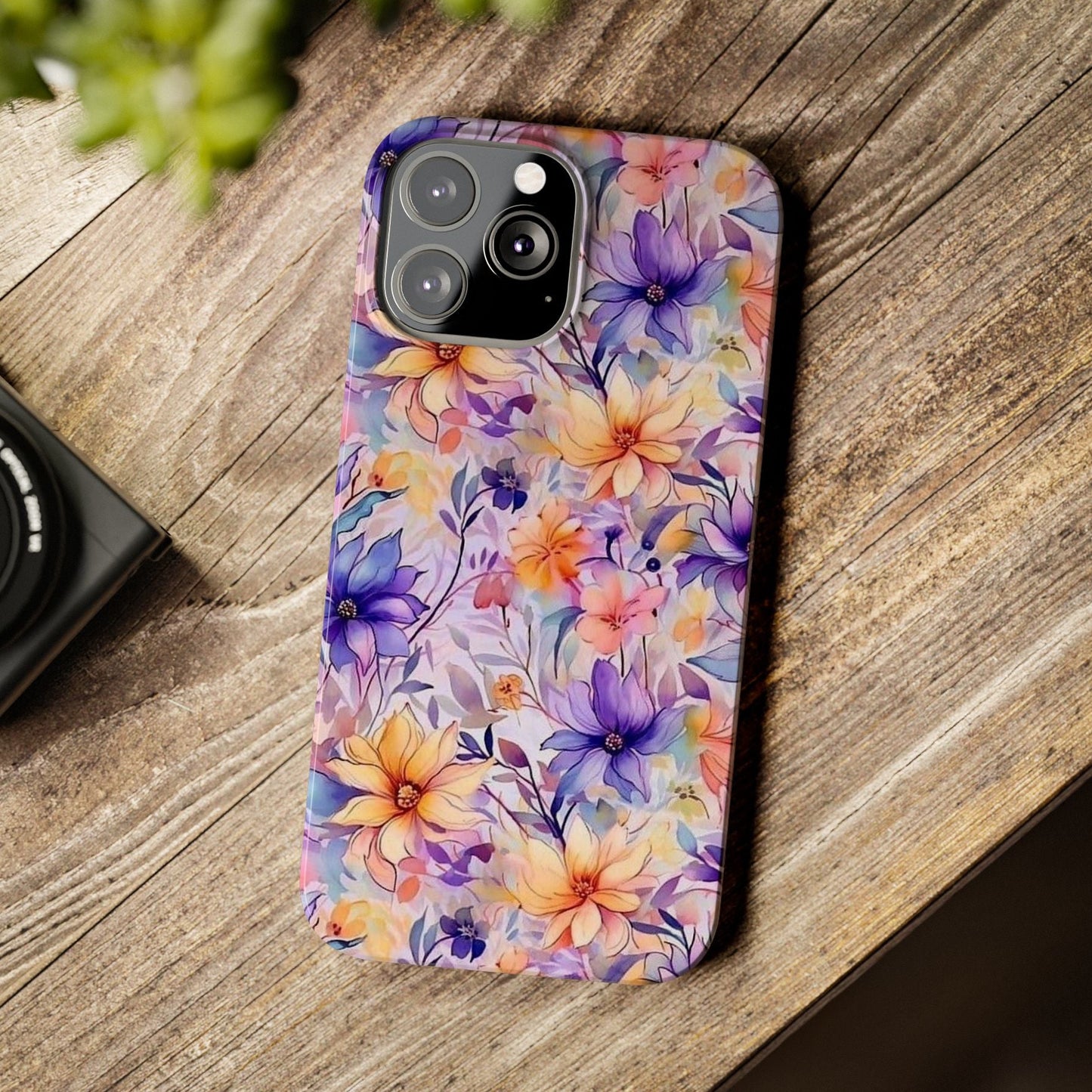 Floral Watercolor Slim Phone Case