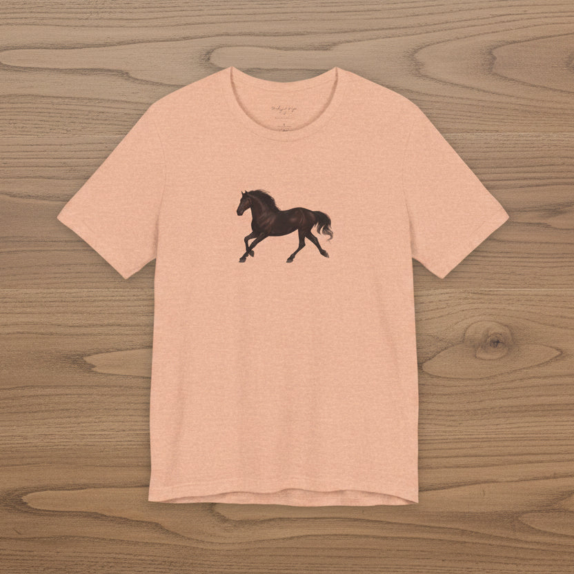 Dark Bay “Beauty”  Trotting Horse T-Shirt