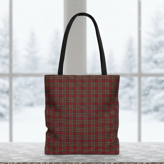 Christmas Eve Plaid Tote Bag