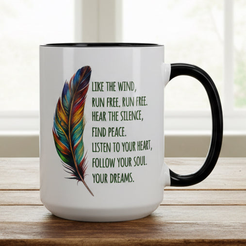 Listen to the Wind 15oz Accent Mug