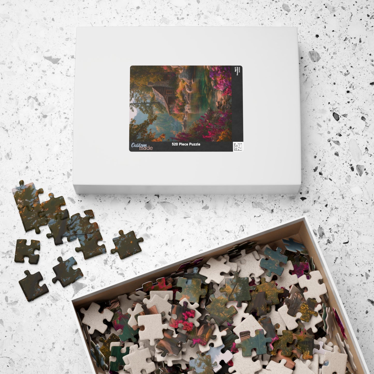 Scenic Lakeside Cabin Jigsaw Puzzle — 110/252/529/1014 pcs
