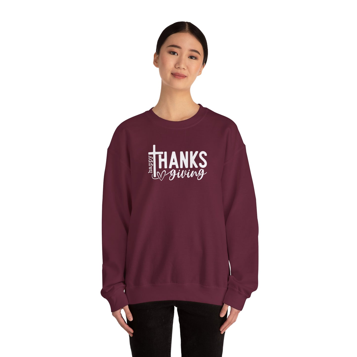 Happy Thanksgiving Faith Crewneck Sweatshirt