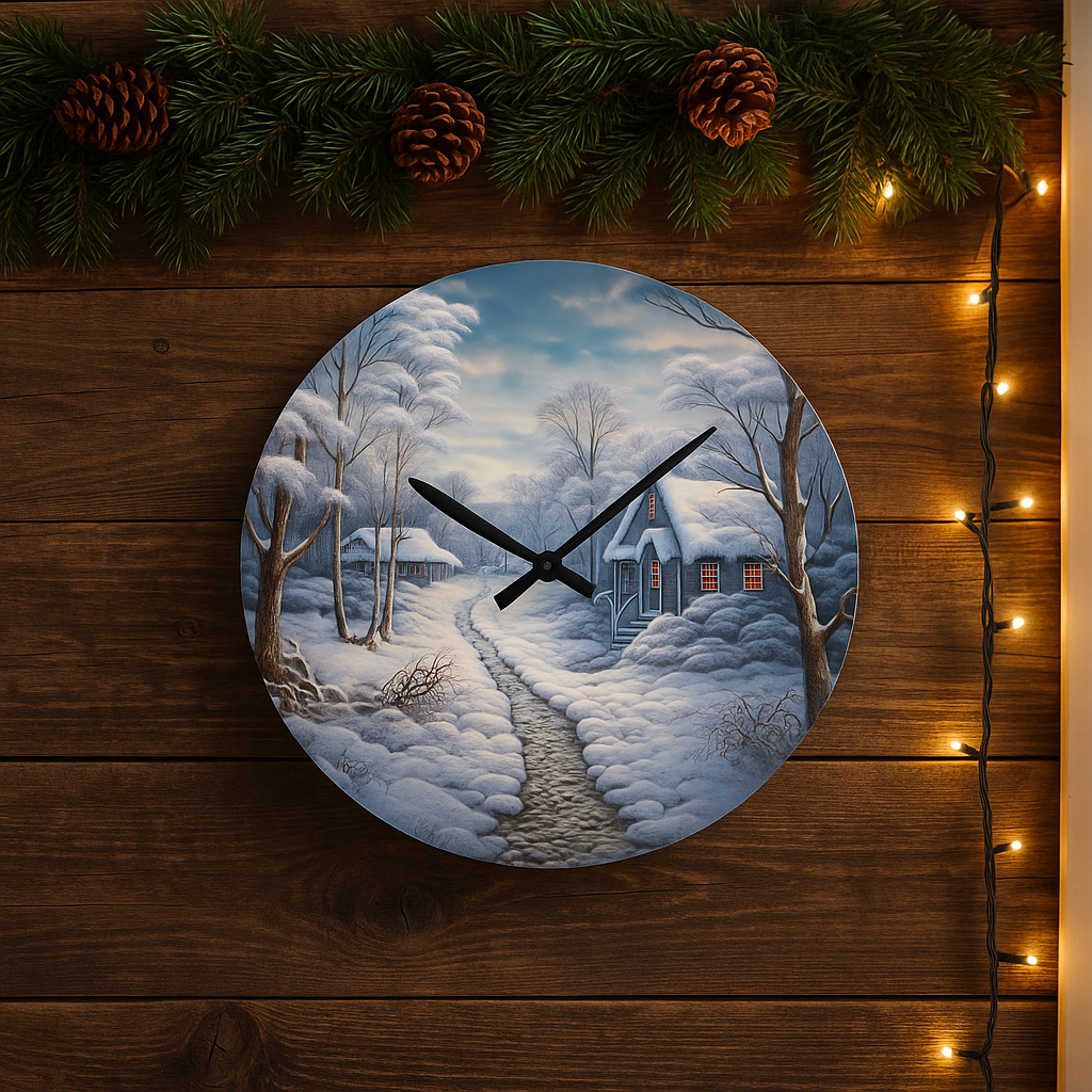 Winter Landscape Wall Clock