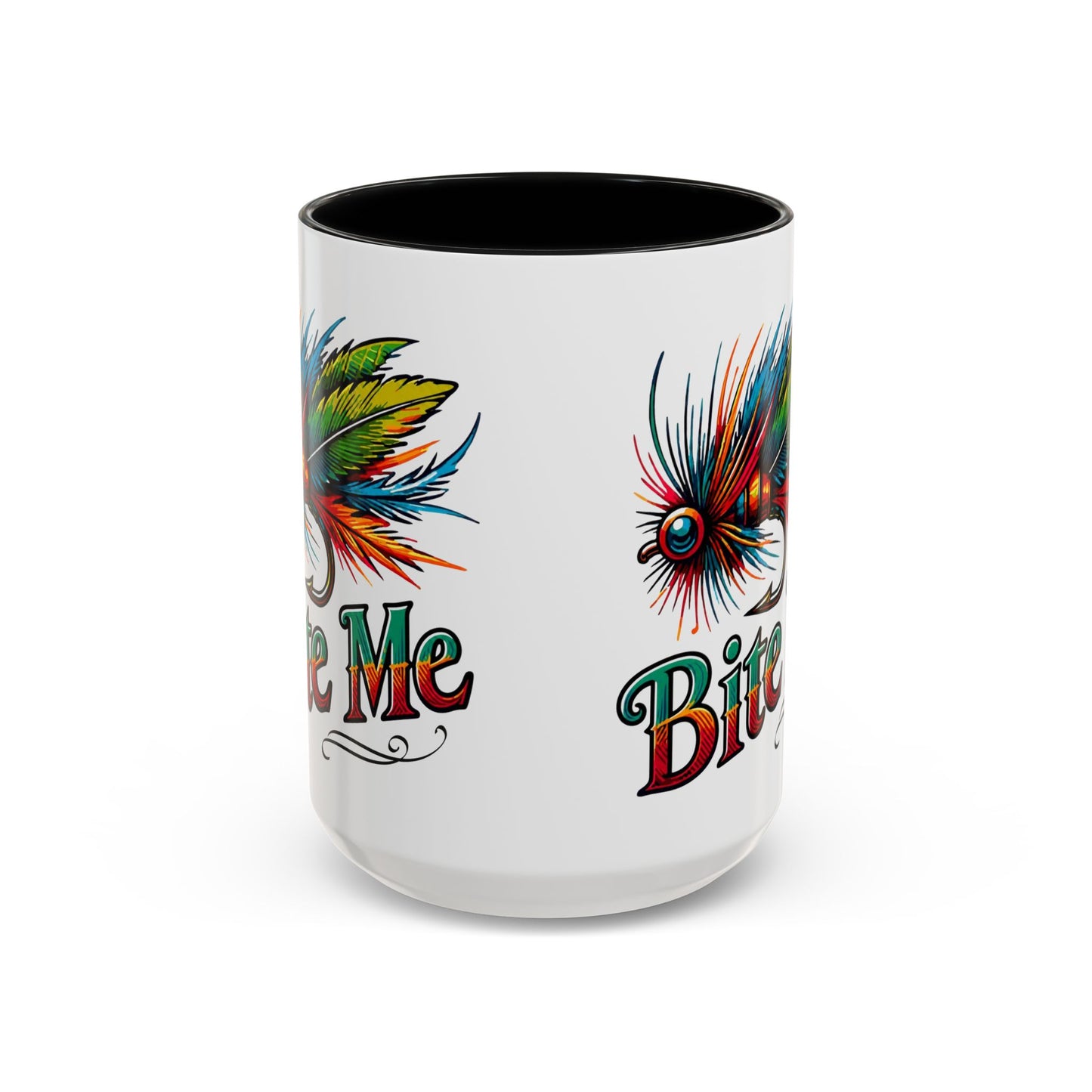 Fishing Lure “Bite Me” 15oz Accent Coffee Mug
