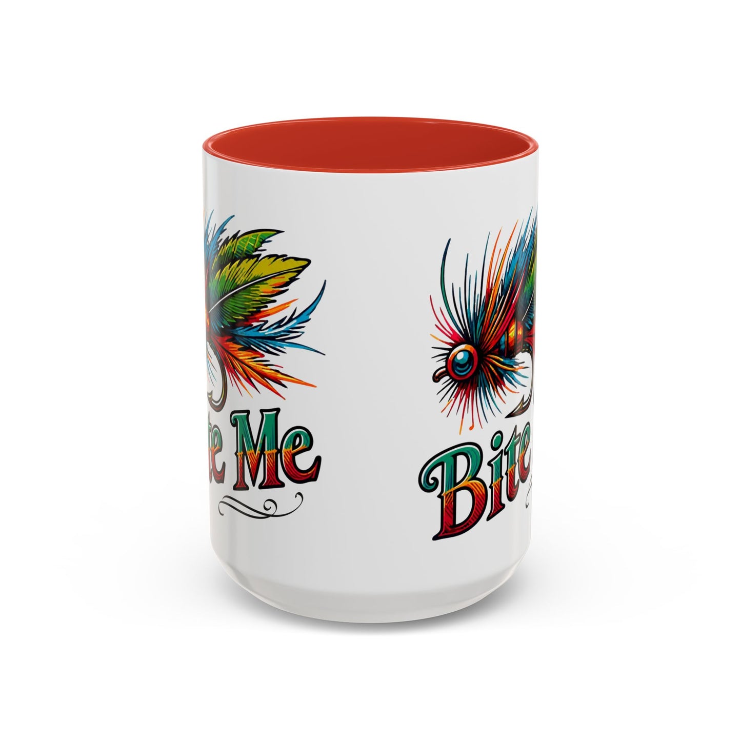 Fishing Lure “Bite Me” 15oz Accent Coffee Mug
