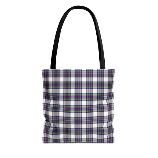 Winter Orchard Plaid Tote Bag