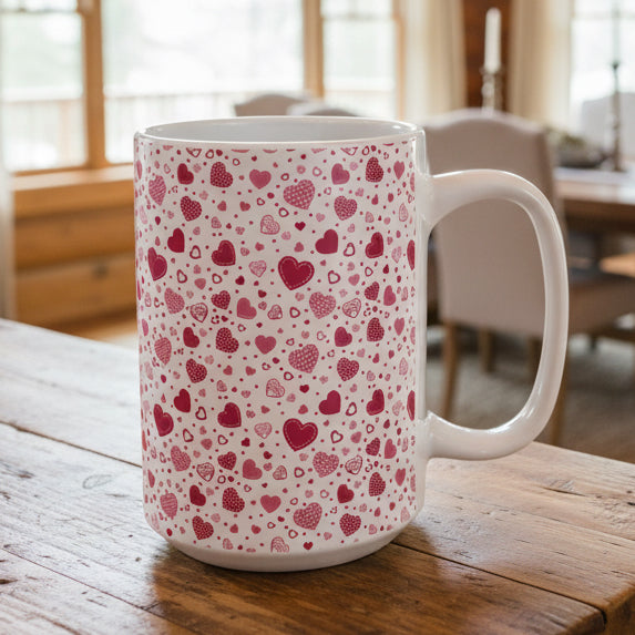 Valentine Hearts 15oz Mug