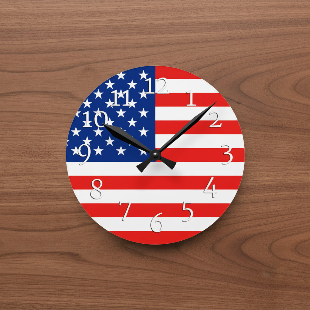 American Flag Acrylic Wall Clock
