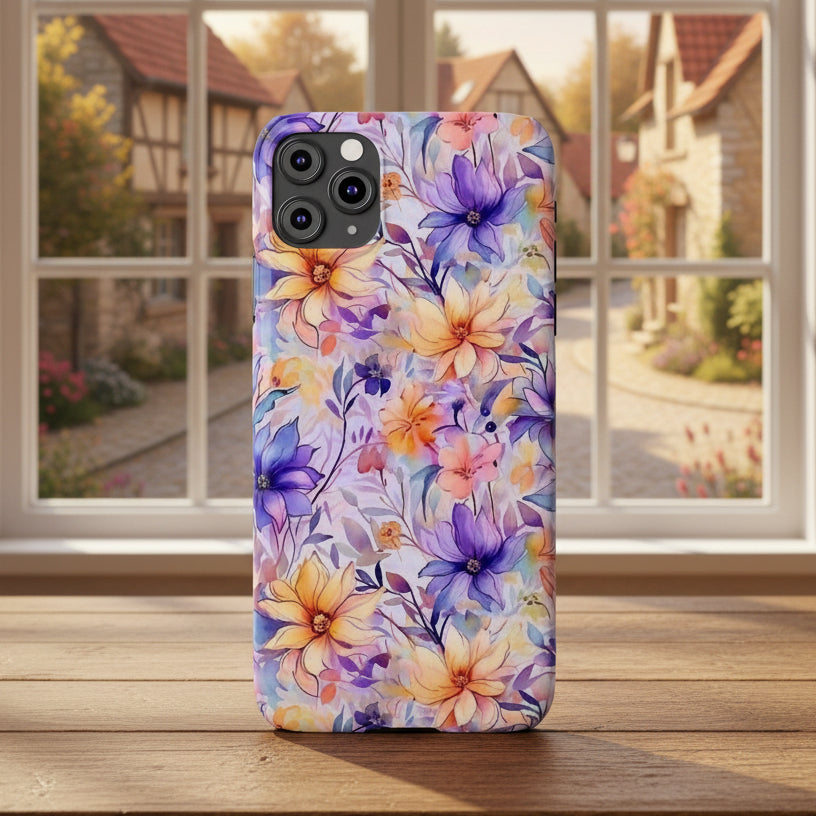 Floral Watercolor Slim Phone Case
