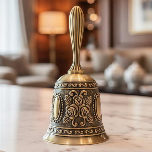 Hand Bell Brass Call Bell for Bedside, Dinner, Wedding