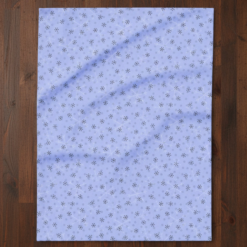 Light Blue Snowflake Fleece Blanket