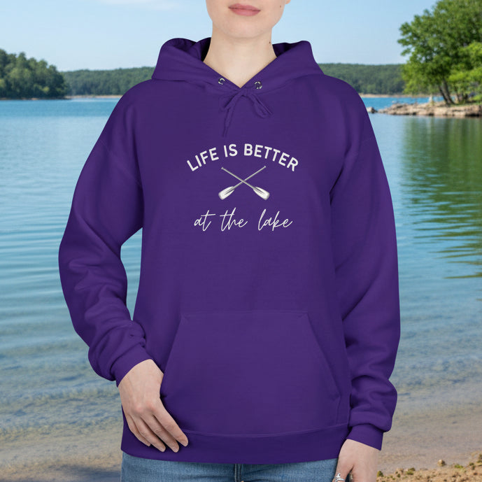 Life Is Better at the Lake Hoodie with paddles