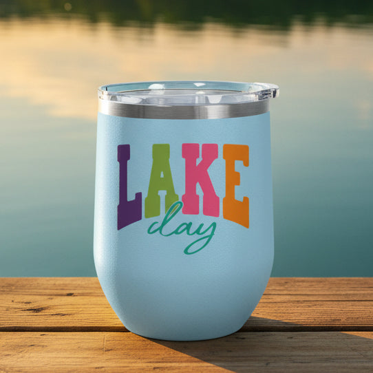 Lake Day Wine Tumbler, 12oz