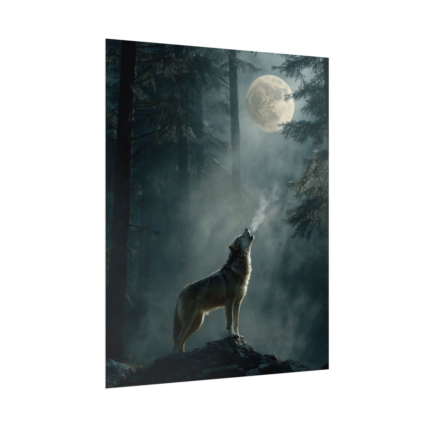 Nashoba’s Call – Howling Wolf Under the Moon Poster