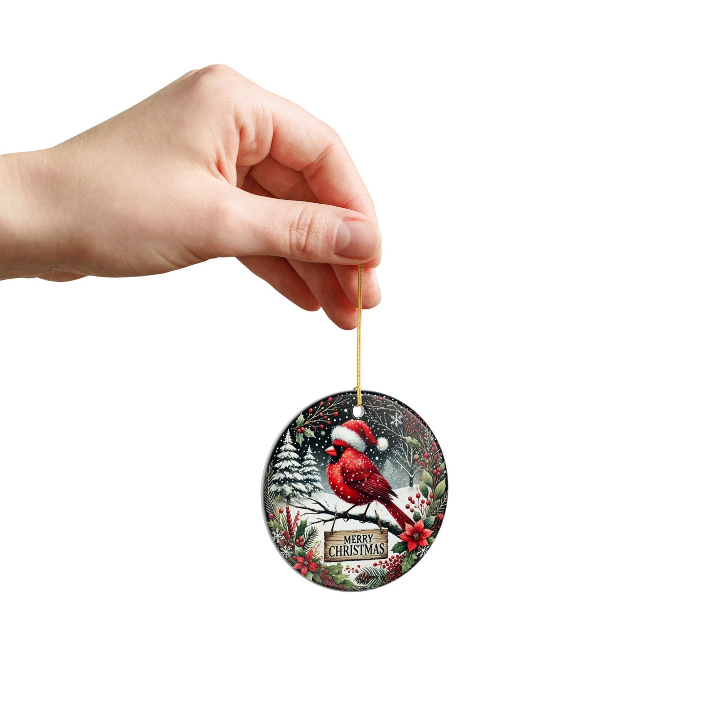 Cardinal Cheer Christmas Ornament