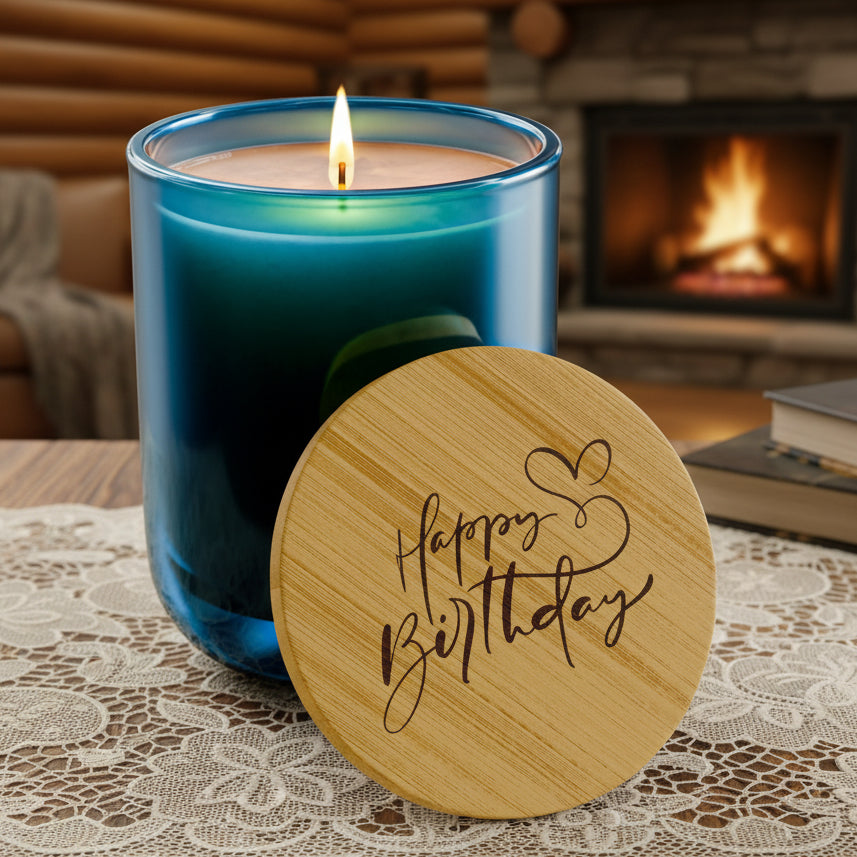 Happy Birthday 14oz Engraved Soy Candle | Scented Gift Candle
