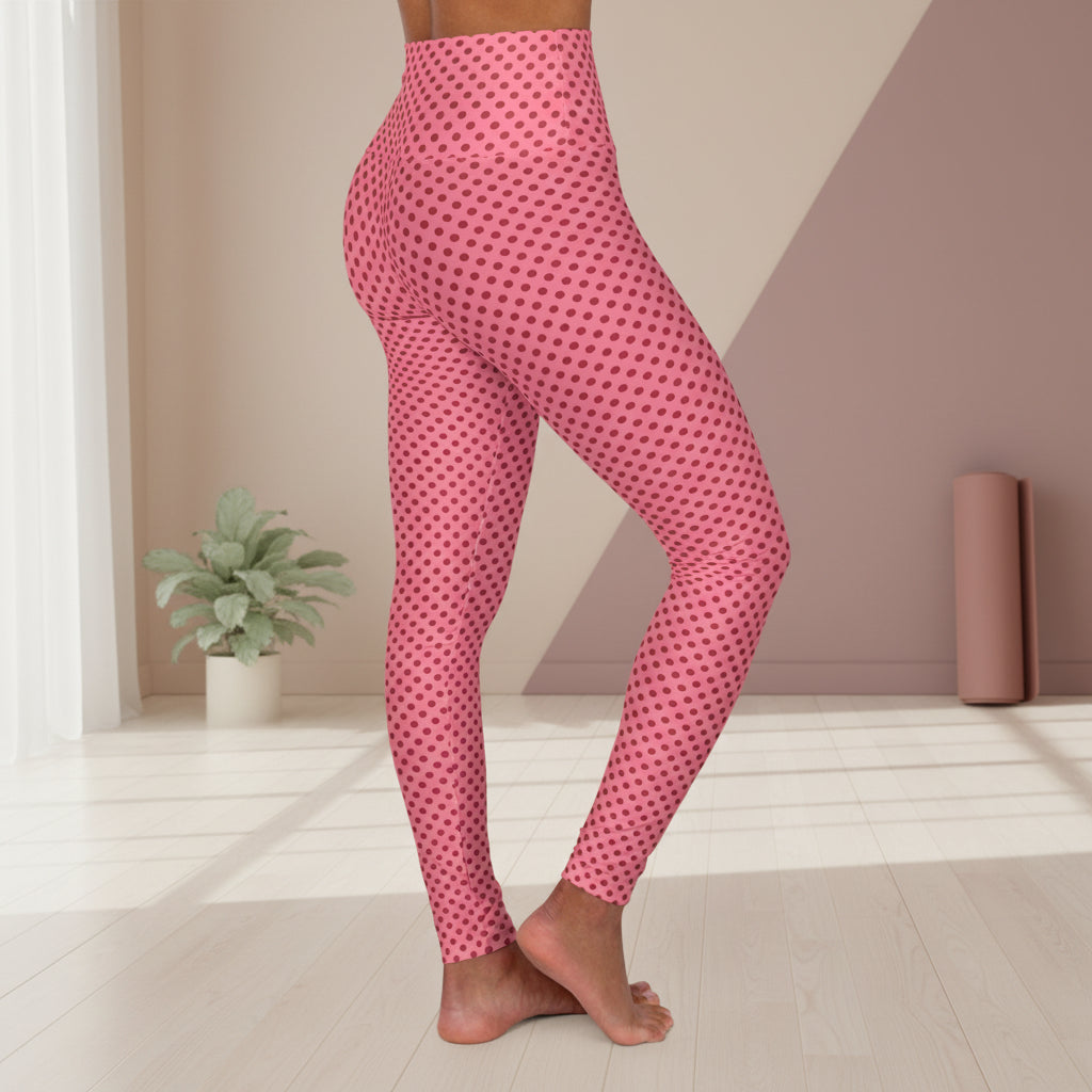 Pink Polka Dot Leggings