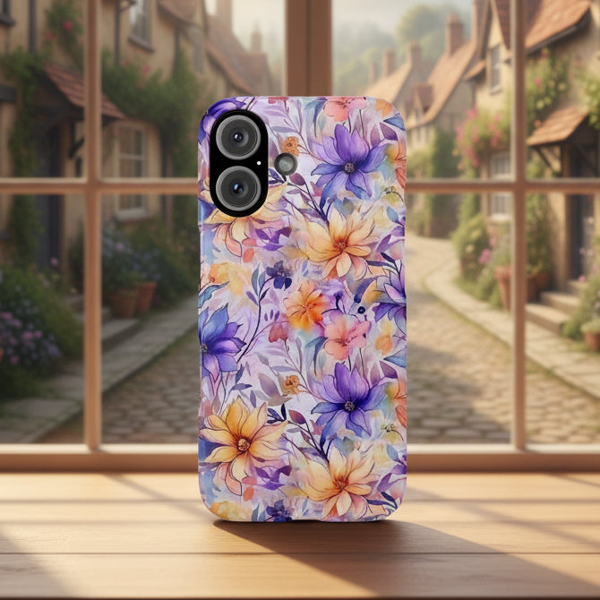 Floral Watercolor Slim Phone Case