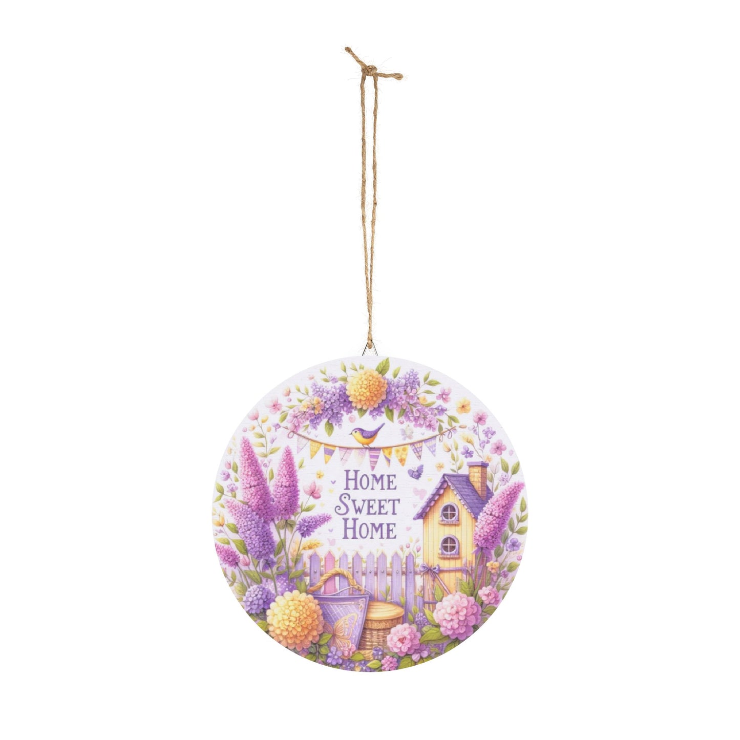Home Sweet Home Round Wood Sign
