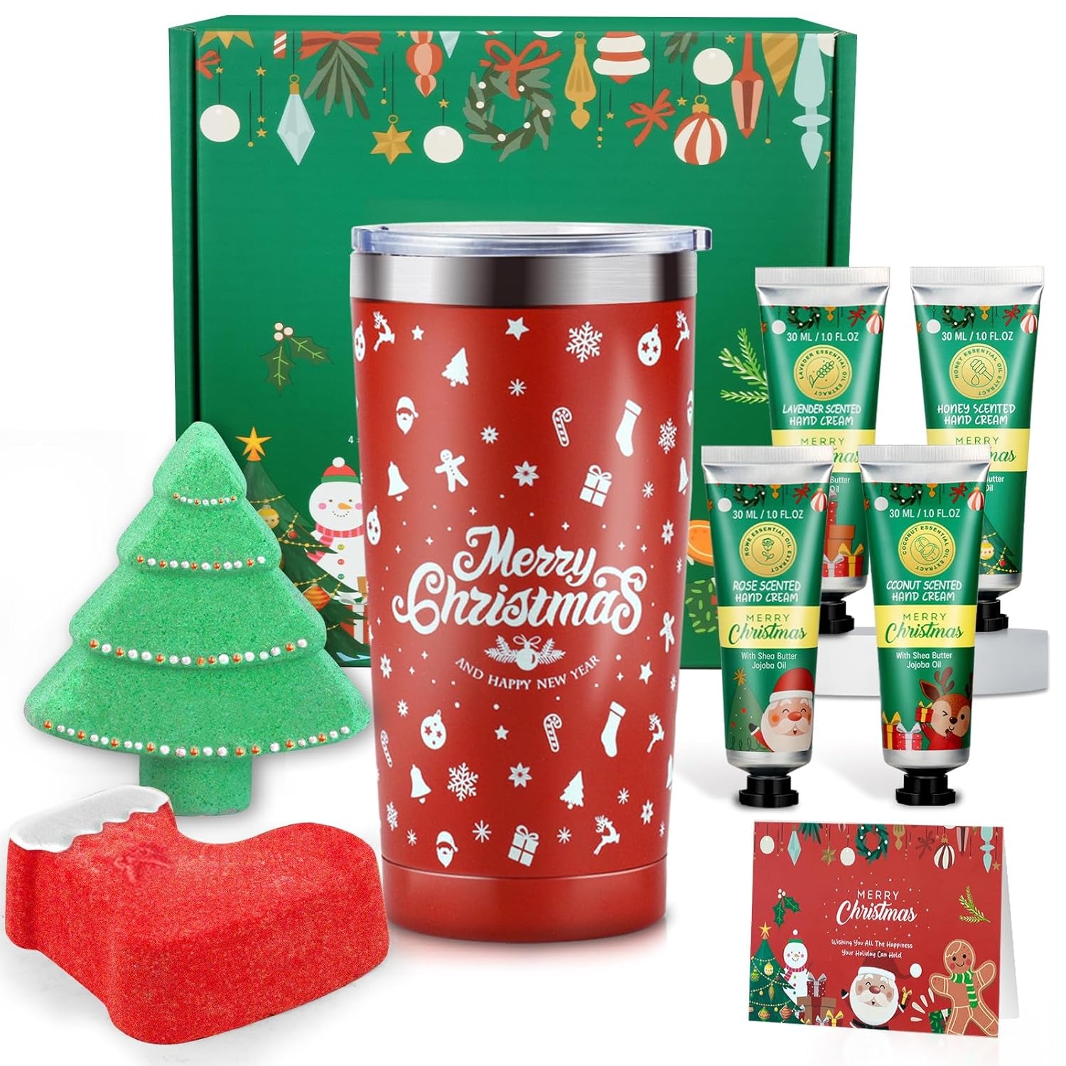 Gifts Set for Women - Christmas Basket Gift Set, Ideas Relaxing Spa Gift Basket Set for Women, Bath and Body Works Gift Set for Her, Mom, Wife, Girlfriend, Sister, Coworker, Teacher, Nurse