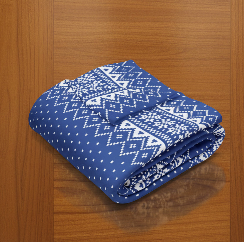 Blue Snowflake Arctic Fleece Blanket