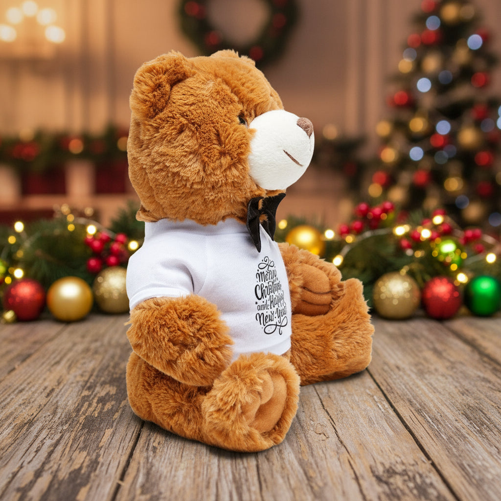 Merry Christmas & Happy New Year Teddy Bear — Holiday Teddy Bear Christmas Gift