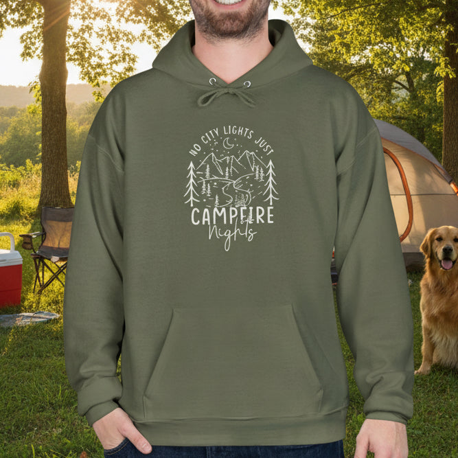 No City Lights Just Campfire Nights Hoodie