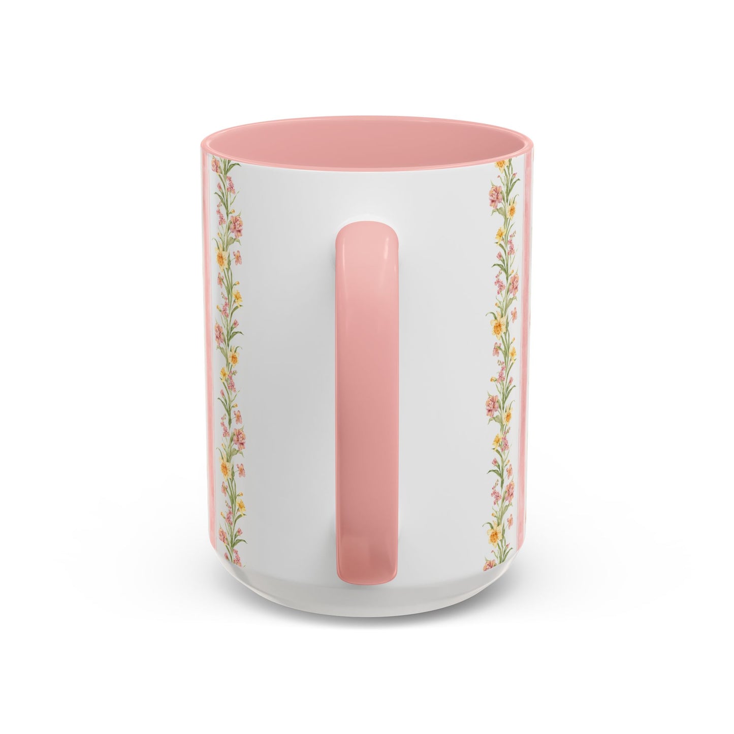 Floral Stripe Accent Coffee Mug | 11oz, 15oz