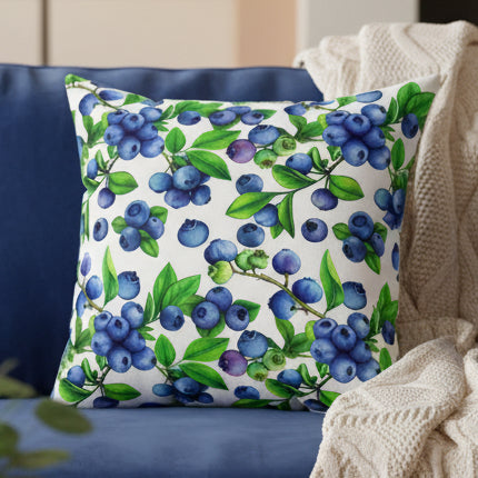 Blueberry Faux Suede Pillow