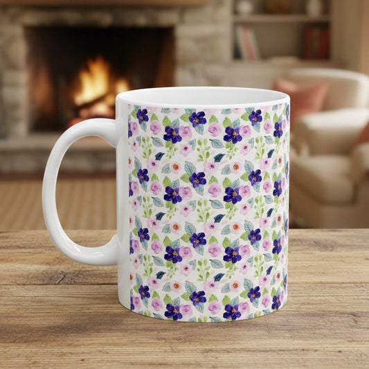 Spring Violets Ceramic Mug (11oz, 15oz)