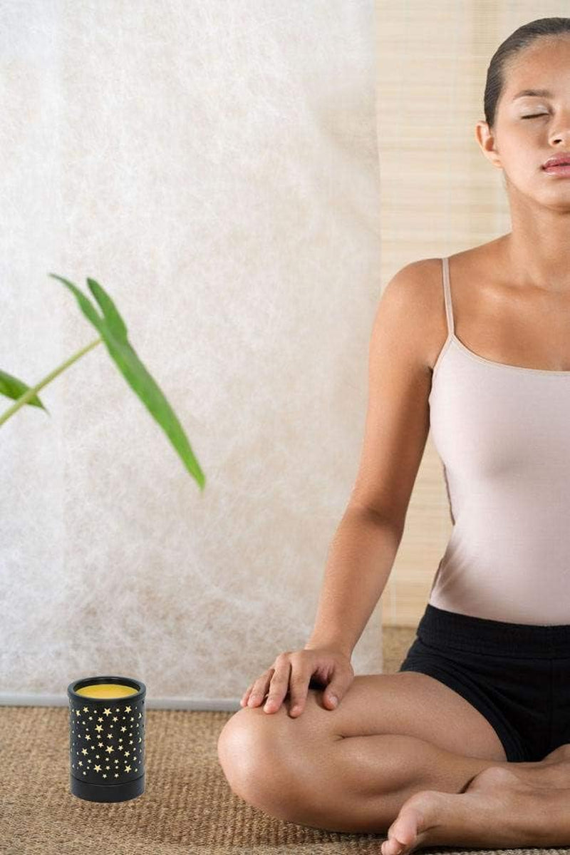 Metal Wax Melt Warmer Electric Wax Burner Melter Fragrance Warmer for Home Office Bedroom Living Room Gifts & Decor (Stars)