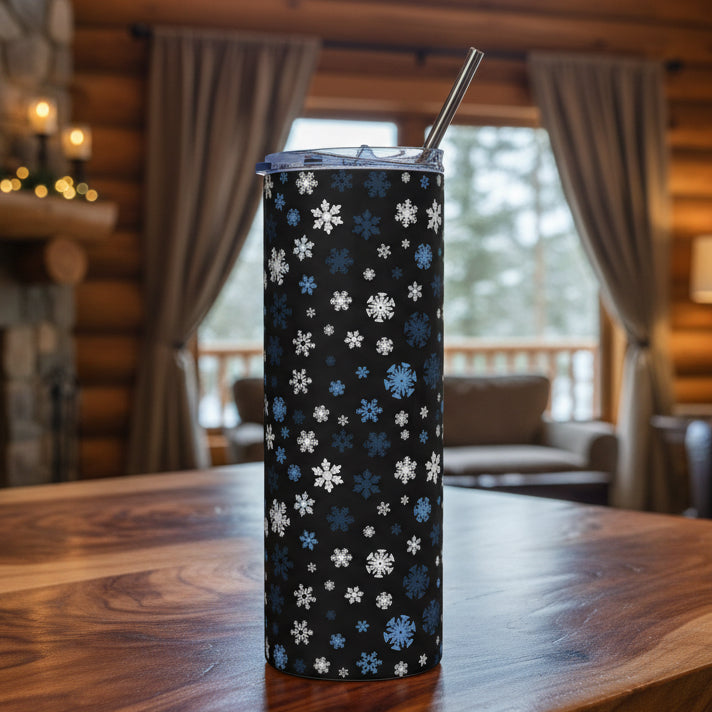 Midnight Snowflakes 20oz Stainless Steel Tumbler