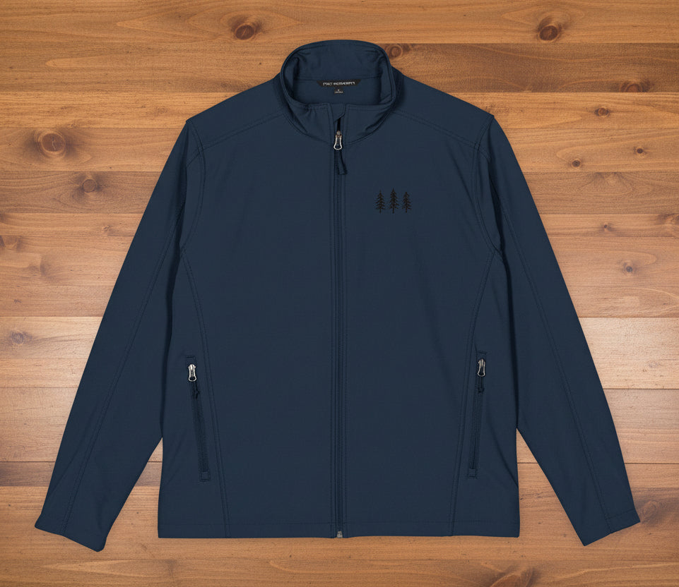 Men's Pine Embroidered Soft Shell Jacket