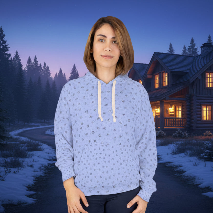 Light Blue Snowflake Hoodie