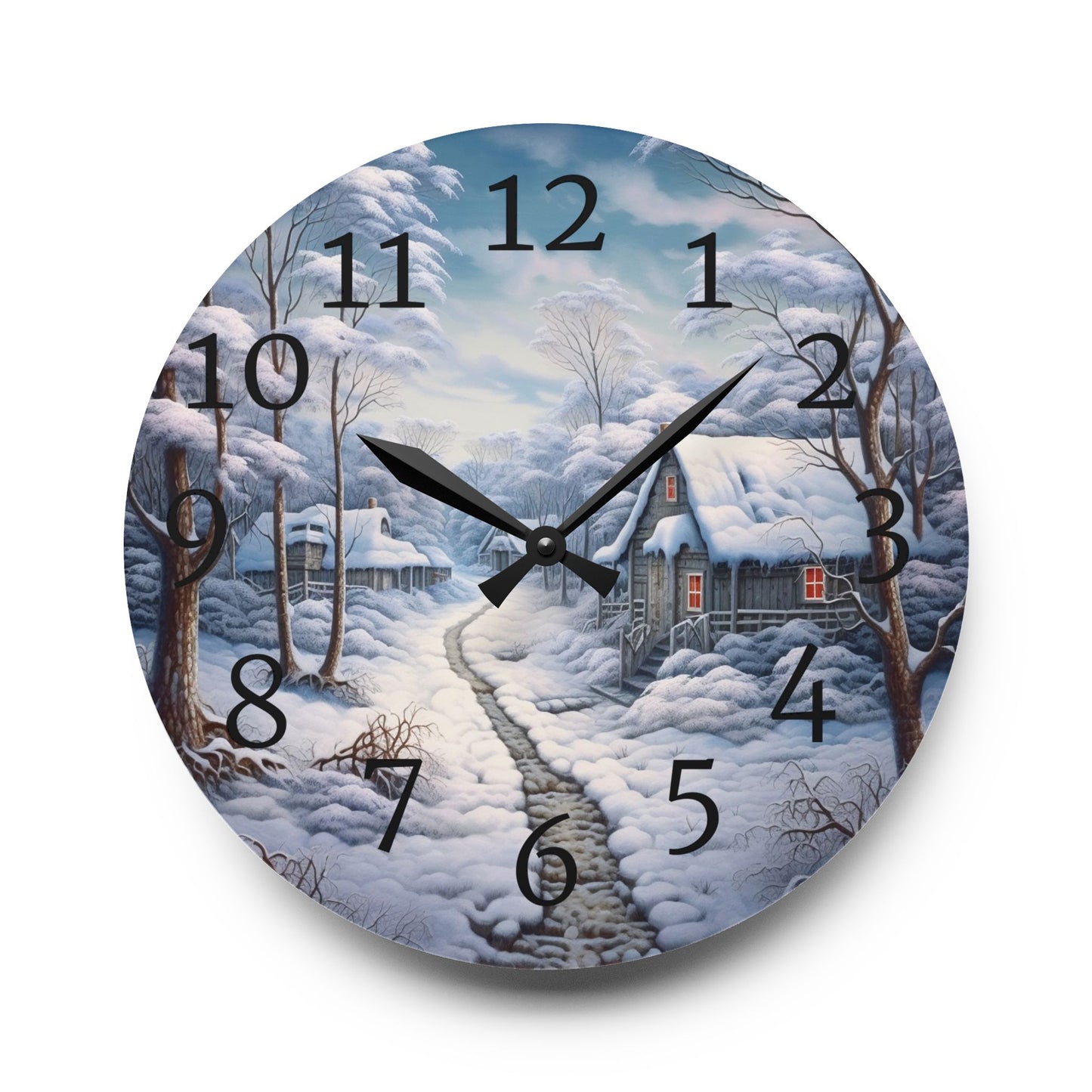 Winter Landscape Wall Clock