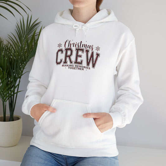 Christmas Crew Plaid Graphic Hoodie (with Snowflake Accent)
