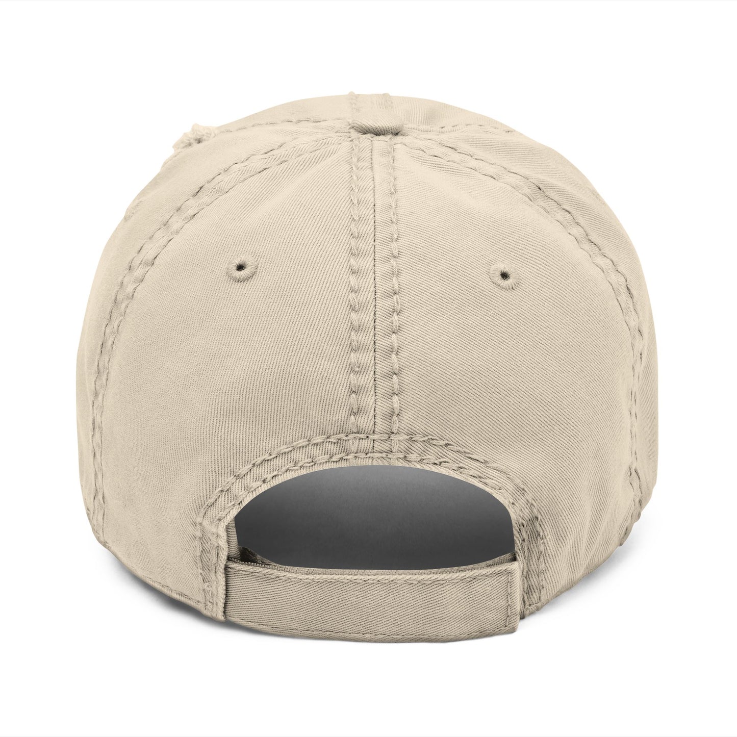 Spooky Pumpkin Embroidered Distressed Cap