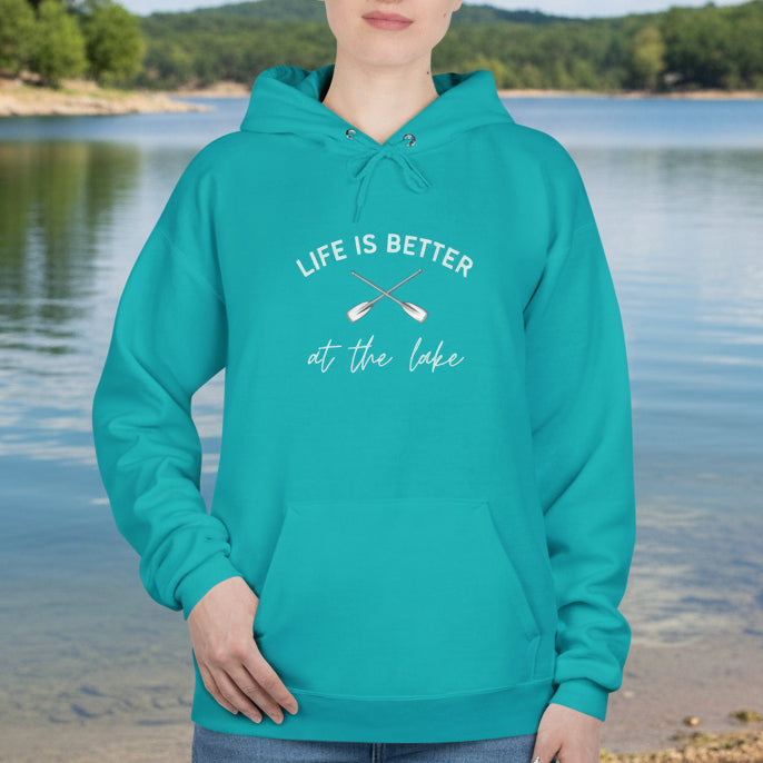 Life Is Better at the Lake Hoodie with paddles