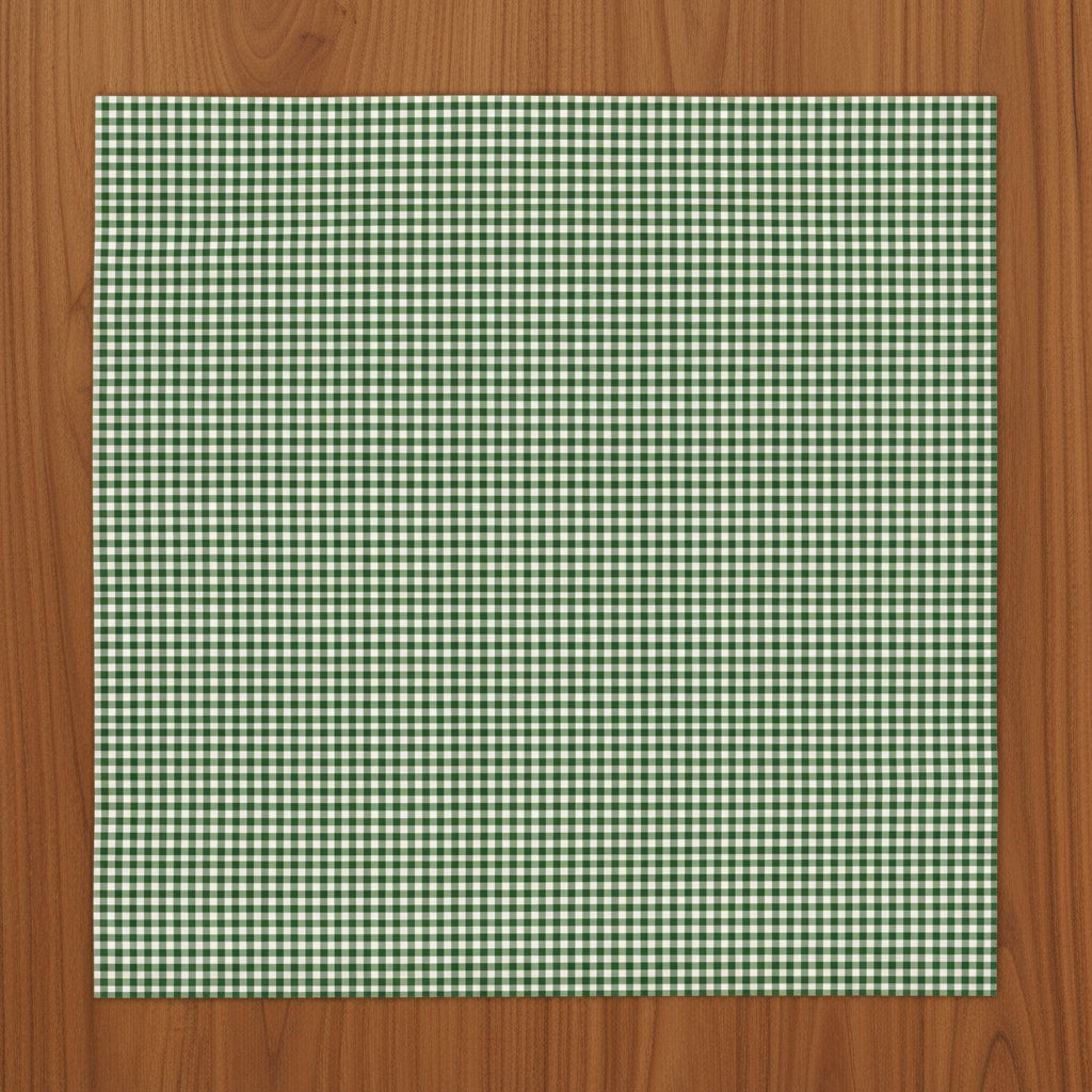 Forest Green Gingham Tablecloth