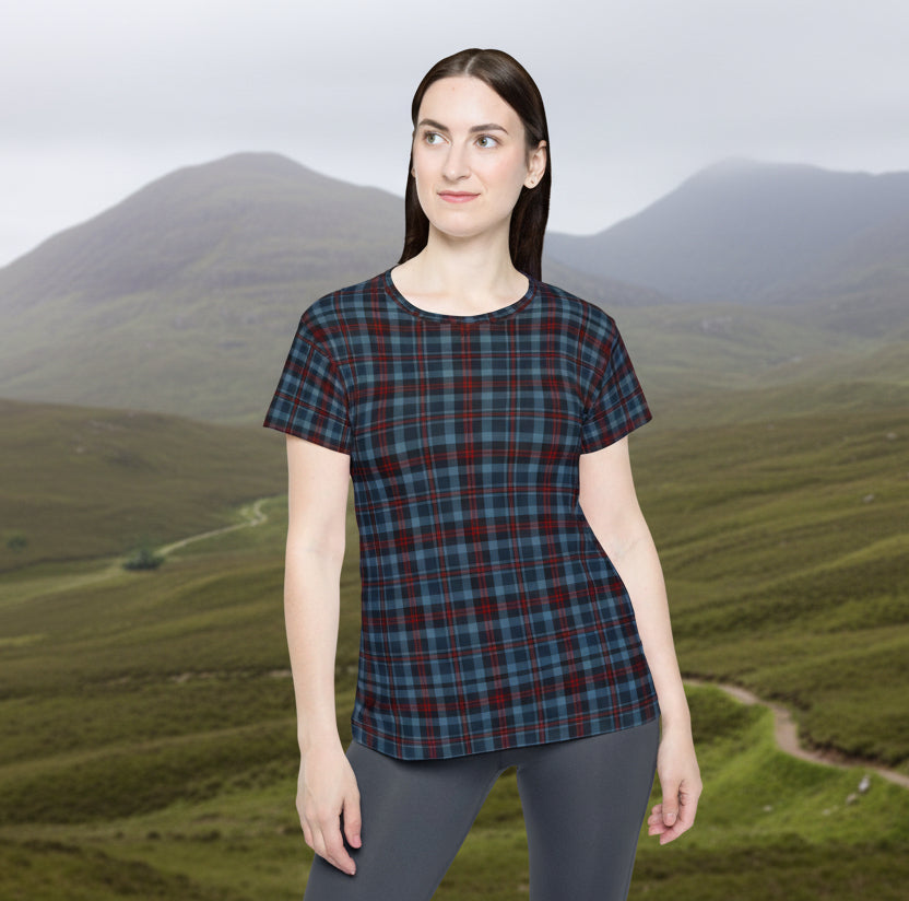 Highland Hearth Blue Plaid Women’s Sports Jersey