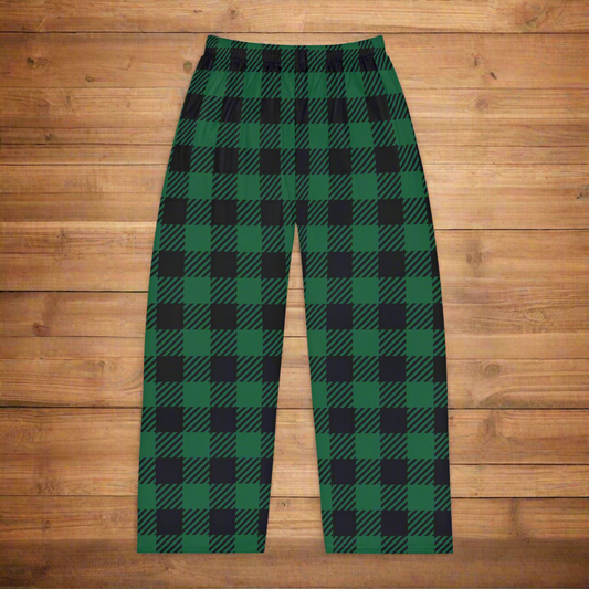 Men's Green & Black Buffalo Plaid Pajama Pants