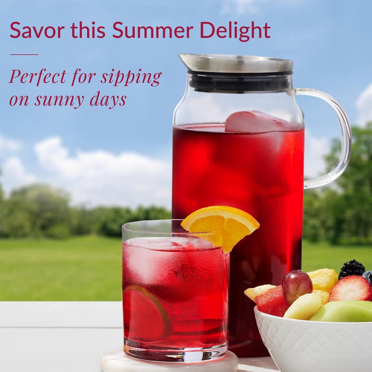 The Republic of Tea Cold Brew Hibiscus Sangria Spice Herbal Iced Tea, 6 Ct | Caffeine Free, Cold Brew Hibiscus with Citrus, Cinnamon and Ginger Spice, No Boiling Water Needed