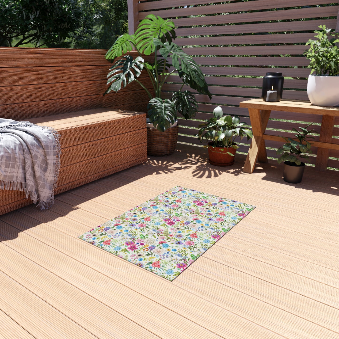 Floral Garden Outdoor Rug