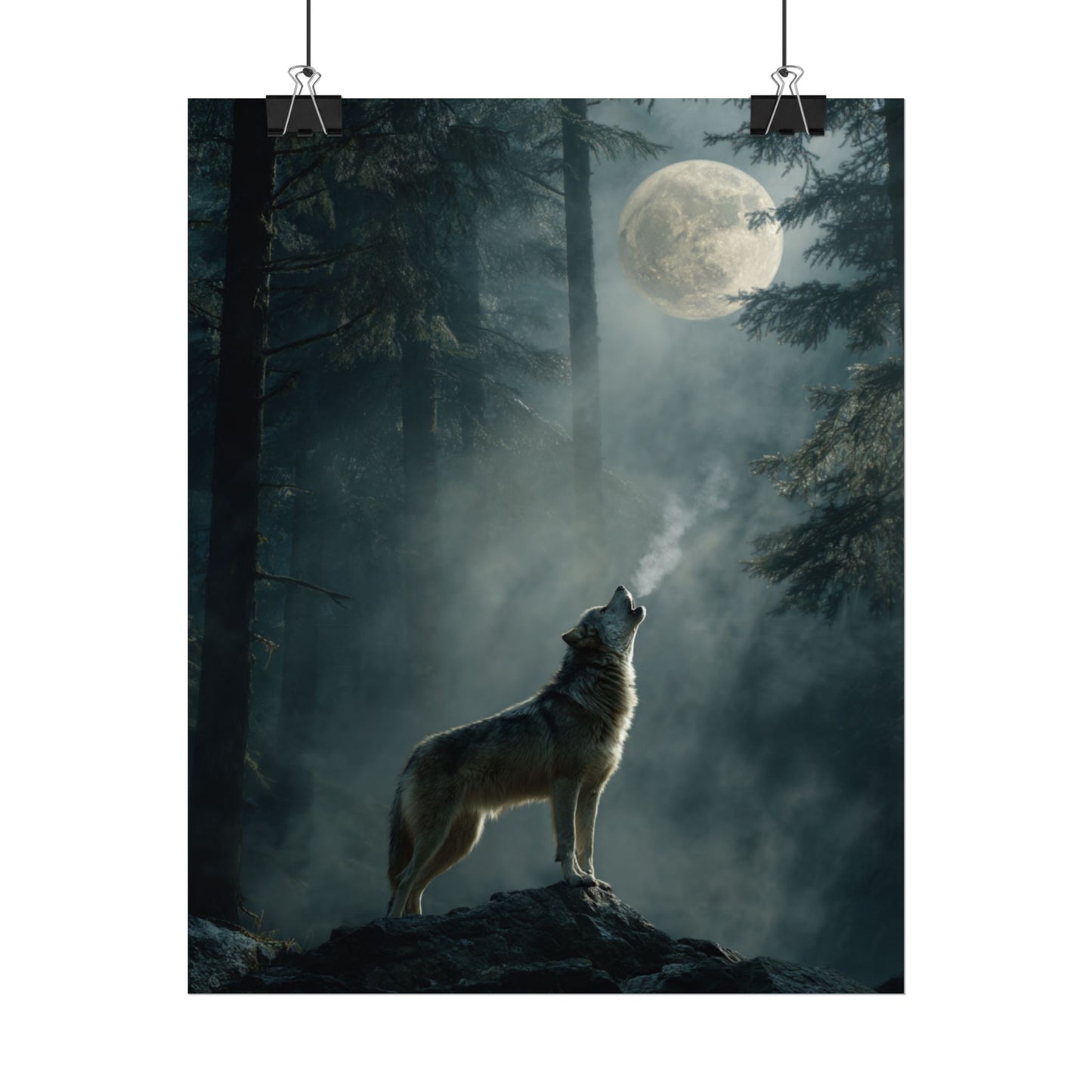 Nashoba’s Call – Howling Wolf Under the Moon Poster