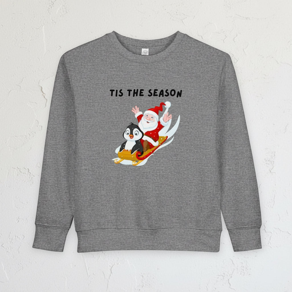 'Tis the Season' Santa & Penguin Sweatshirt