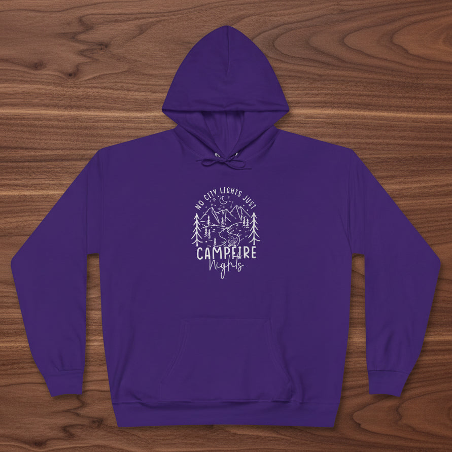 No City Lights Just Campfire Nights Hoodie